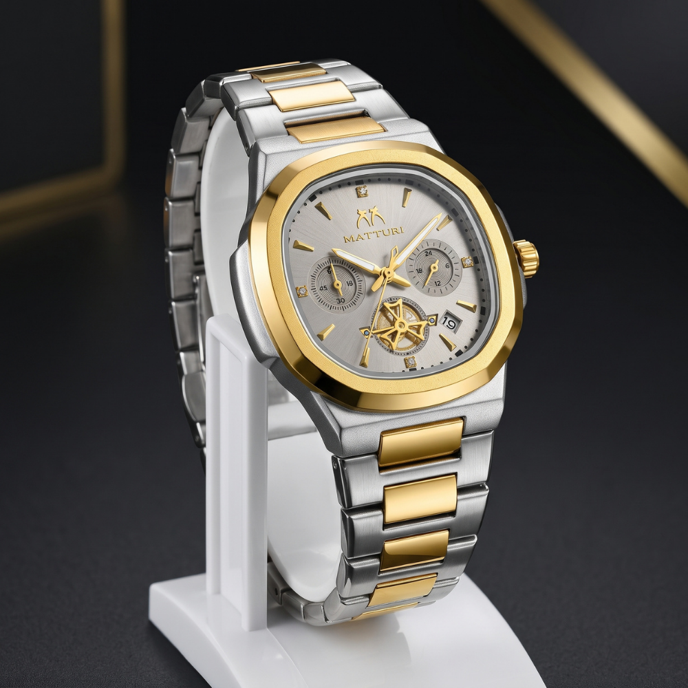 Matturi By Trendure Luxury Men's Chronograph Watch with Free Bracelet