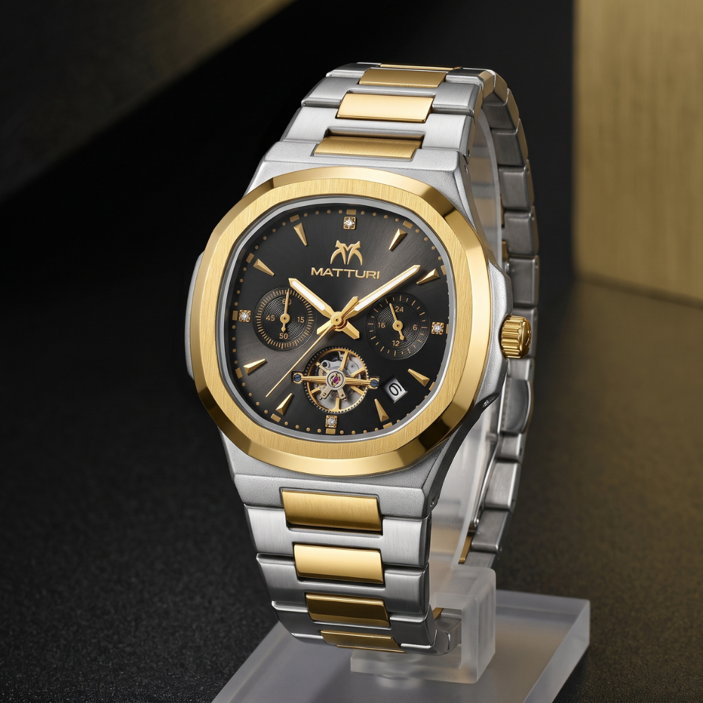 Matturi By Trendure Luxury Men's Chronograph Watch with Free Bracelet