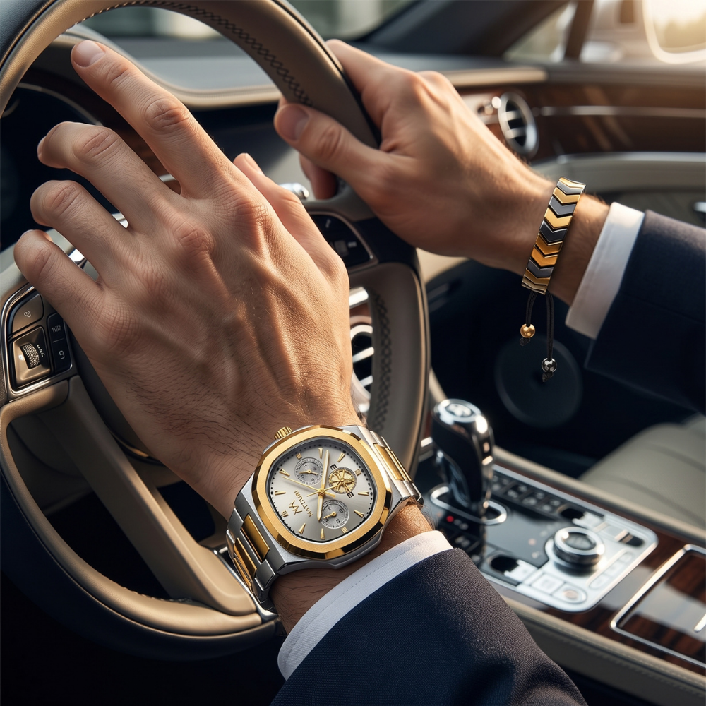Matturi By Trendure Luxury Men's Chronograph Watch with Free Bracelet